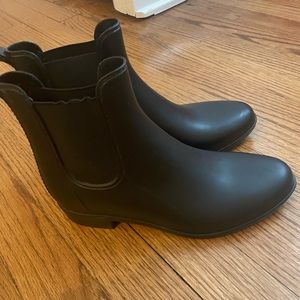 J.Crew rubber rain boots.